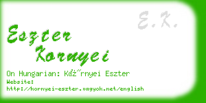 eszter kornyei business card